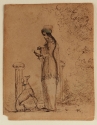 A woman with a dog and a bird, Freer Gallery of Art