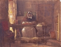 J. Whistler, Monk reading, St Louis Art Museum