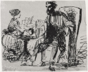 Man and woman at table