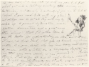 '...my poor d-d foot...', Sketches in a letter, Library Of Congress