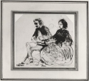 Seated man and lady, Private Collection