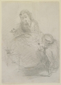 
                Seated seamstress with male companion, Freer Gallery of Art