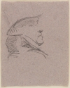 r.: Head of a man in a tall hat; v.: Standing figure