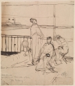 
                Sketch for 'Variations in Flesh Colour and Green: The Balcony', New York Public Library