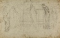 
                r.: A composition - draped figures on a terrace, The Hunterian