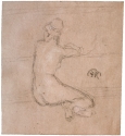 r.: Study of a seated nude for 'Variations in Blue and Green', private collection