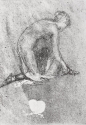 
                r.: A female figure, photograph, Pennell 1908, vol. 1, f.p. 142