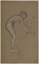 
                    Nude tending a pot of flowers, Colby College Museum of Art