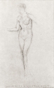 r.: Nude standing; v.: Designs for rosettes on Mrs Leyland's