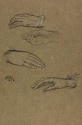 
                Four studies of hands, The Hunterian