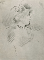 
                    Portrait study of a lady, Whereabouts unknown