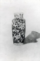 
                    Large Cylindrical Vase with hollow neck, Whereabouts unknown