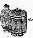 Oviform Vase with cover and Tobacco Jar and cover surmounted