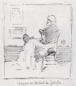
                    Sketch of 'Arrangement in Grey and Black, No. 2: Portrait of Thomas Carlyle', Fogg Art Museum