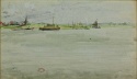 r.: Note in Grey and Green – Holland; v.: Beach scene with washing hung out to dry