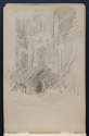 
                Nocturne: Figures and a church, Sketchbook, p. 66, The Hunterian