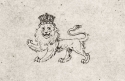 
                Crowned lion, Glasgow University Library
