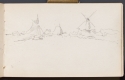 Landscape with a canal and a windmill, Sketchbook, p. 55, The Hunterian 