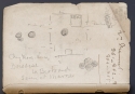 
                    Scrolls and plan, Sketchbook, The Hunterian, inside front cover