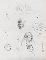 
                    Studies of heads and of the Château at Chenonceau, Glasgow University Library
