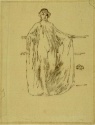 
                Modèle drapé, debout devant une balustrade, 1890/1894, The Hunterian