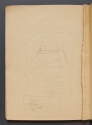 J. Whistler, 'A Landscape painting and the plan of a room', Sketchbook, p. 23, The Hunterian