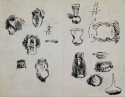  v.: B. Whistler, Head, coffee-pots and glassware, The Hunterian