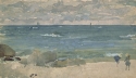 Beach scene with two figures, Birmingham Museums and Art Gallery