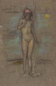 Whistler, A nude girl in front of a screen, The Hunterian