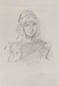 
                Head and shoulders of a girl, 21 July 1900, GUL MS Whistler C71