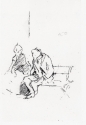 
                Man and woman on a park seat, private collection