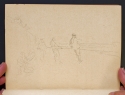 
                Fishermen hauling on ropes, Ajaccio, sketchbook (p. 73), The Hunterian