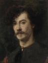 H. Fantin-Latour, Portrait of Whistler (detail from  Le Toast! Hommage à la vérité), Freer Gallery of Art