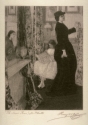 Henry Wolf, "The Music Room", after Whistler, woodcut, 1909, Fine Arts Museums of San Francisco