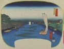 Utagawa Hiroshige, The Banks of the Sumida River, 1857, woodblock print, Victoria & Albert Museum,  E.12087-1886