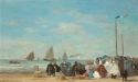 E. L. Boudin, Beach Scene, Trouville, 1863, National Gallery of Art, DC