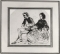Seated man and lady