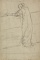 Draped figure with fan, on balcony
