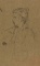 r.: Elizabeth Dawson in profile; v.: A nude leaning against a rail