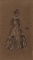 Mrs Leyland in a flounced dress