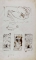 Sketches of the Peacock Room; (a) south wall and shutters; (b) roof and wall panelling; (c) pendant and cove; (d) fighting peacocks