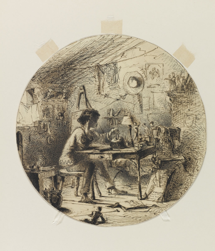 An artist in his studio