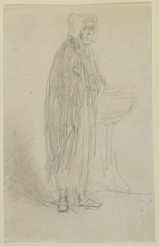 Standing figure of an old woman