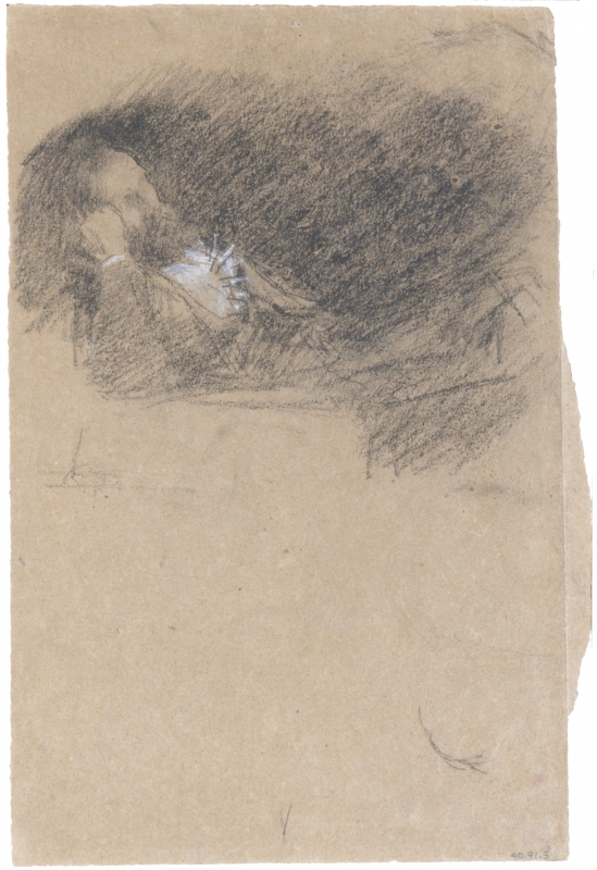 r.: Portrait study of Frederick R. Leyland; v.: Head of a boy