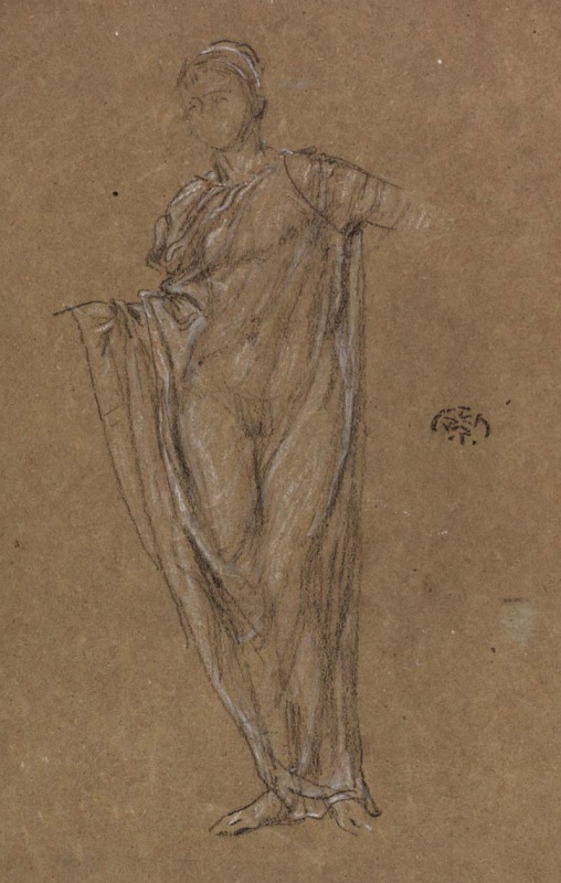 A woman in a transparent robe