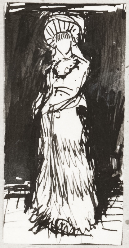 Study for 'Portrait of Miss Leyland'