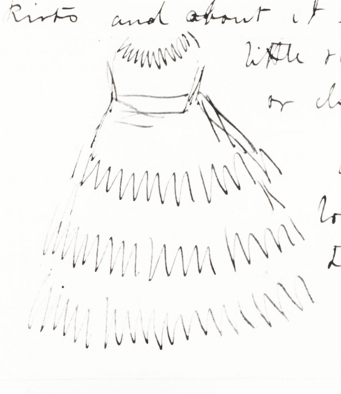 Design for a dress for Miss Cicely H. Alexander