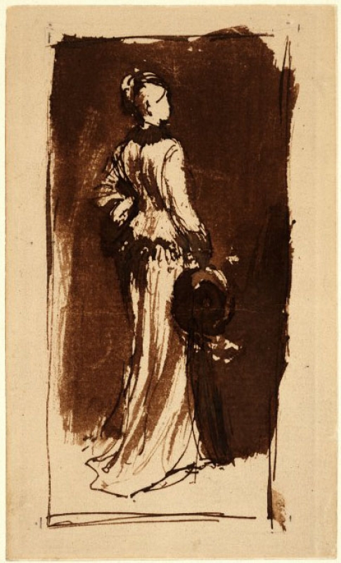Sketch of 'Arrangement in Brown and Black: Portrait of Miss Rosa Corder'