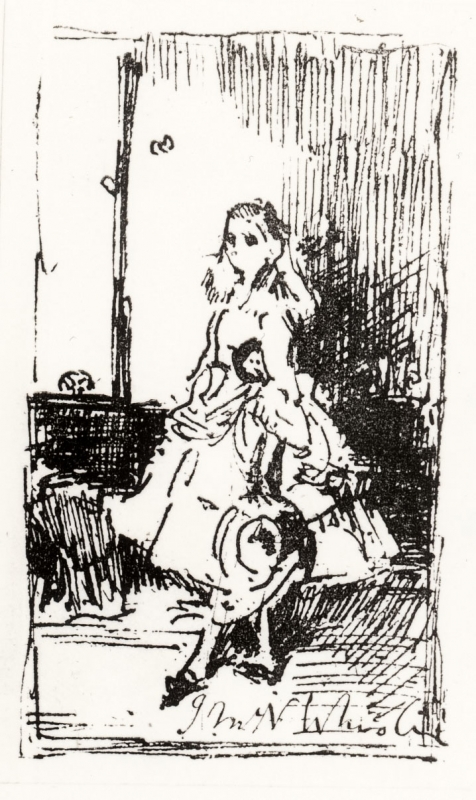 Sketch of 'Harmony in Grey and Green: Miss Cicely Alexander'