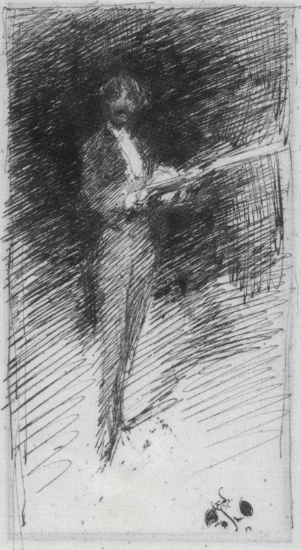 Sketch of 'Arrangement in Black: Portrait of Señor Pablo de Sarasate'